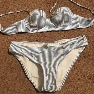 JCREW SEER SUCKER BIKINI